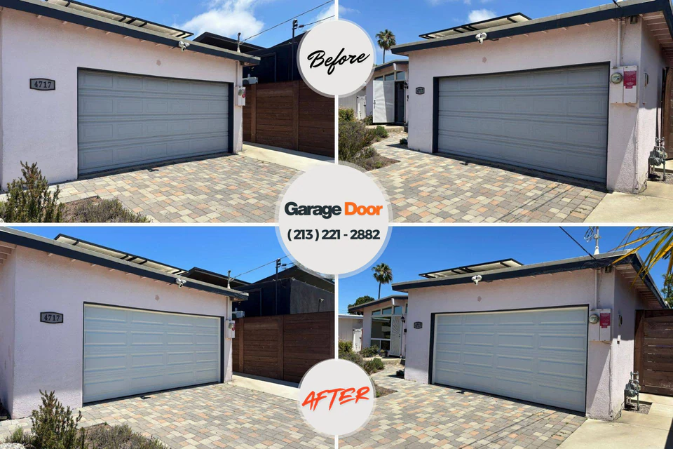 Before and after: garage door spring repair Gridley, IL